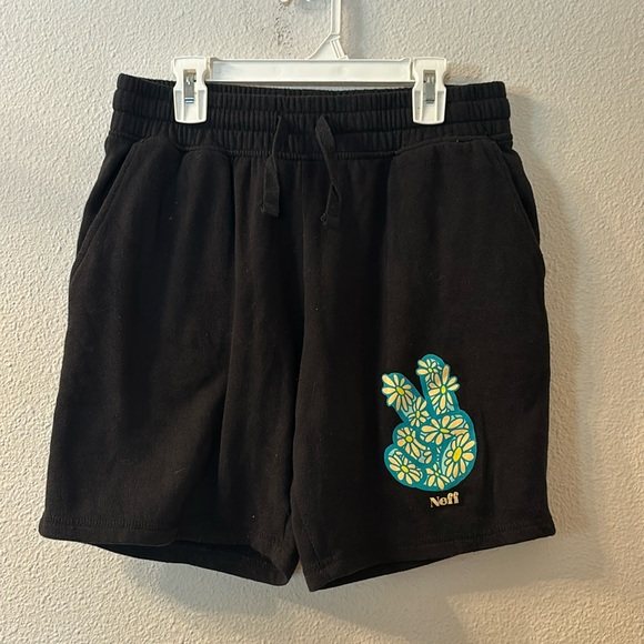 Neff Other - Neff peace sign fleece shorts size small